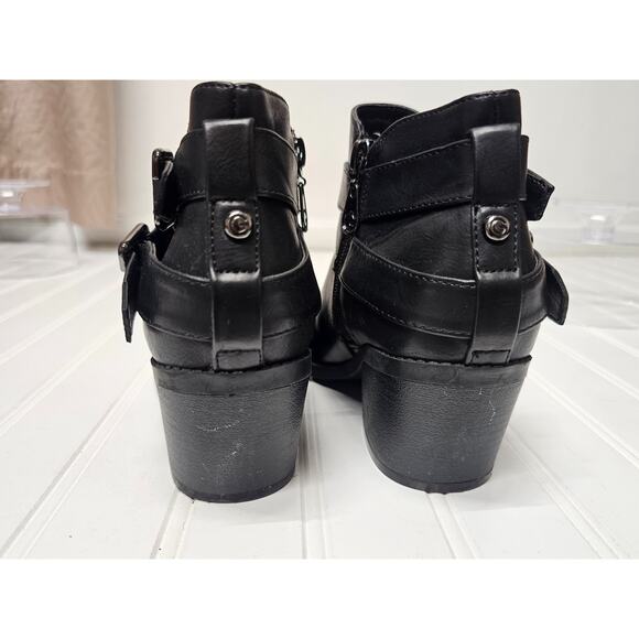 Guess GBG Black Vegan leather cowgirl ankle boots size6.5 - Picture 4 of 8